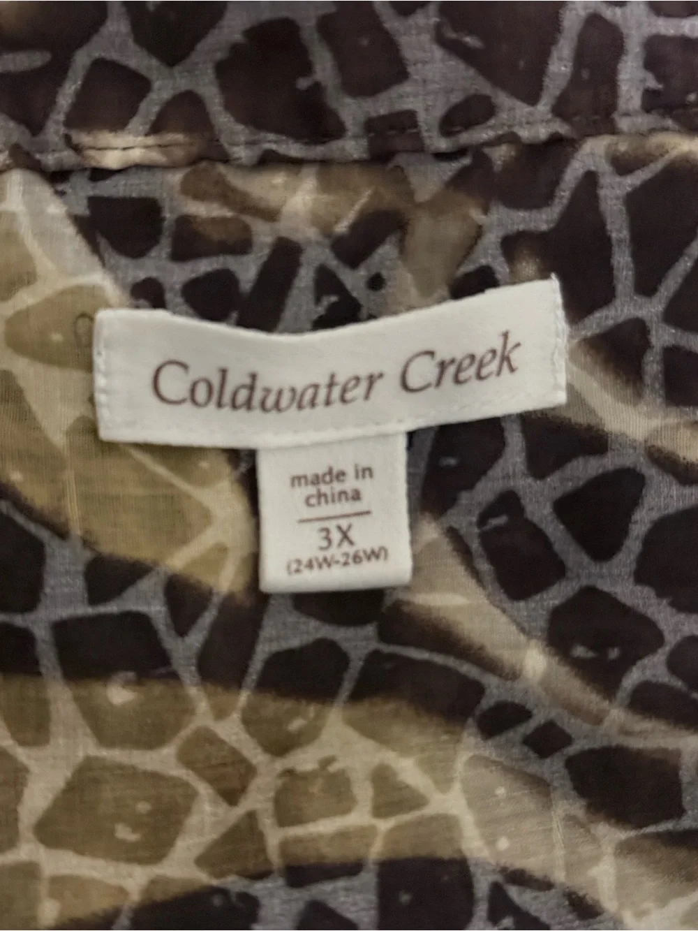 Coldwater Creek lightweight animal